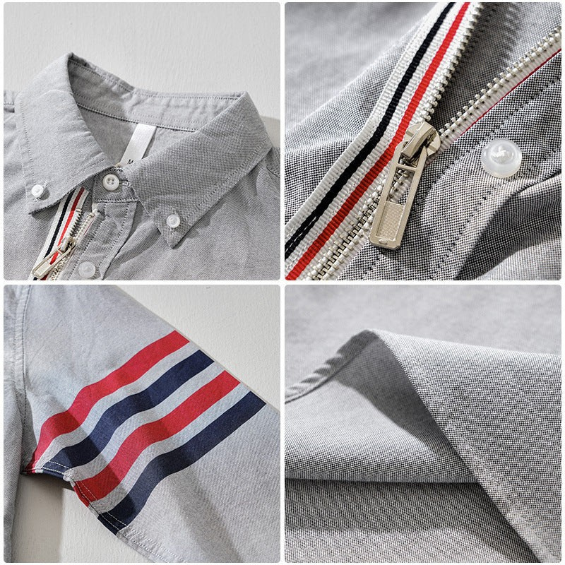 MIRO LINEN ZIP SHIRT