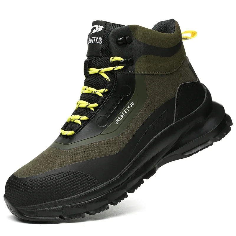 Anti Splash Water Safety Shoes Men Wear Resistant Work Boots Steel Toe Shoes Puncture-Proof Protective Shoes Security Sneakers