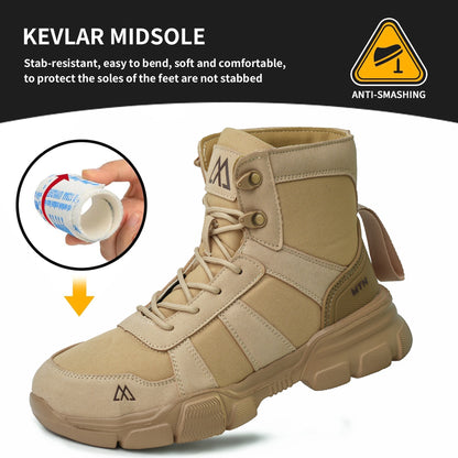 Indestructible Security Protective Boots Men Comfortable Breathable Construction Working Boots Anti-Puncture Work Safety Shoes