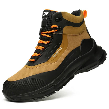 Anti Splash Water Safety Shoes Men Wear Resistant Work Boots Steel Toe Shoes Puncture-Proof Protective Shoes Security Sneakers