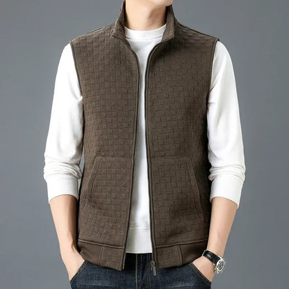 ATHLETIC TEXTURED ZIP VEST