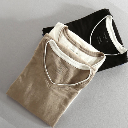 ZEN | COTTON V- NECK SPRING SHIRT